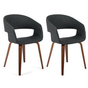 Isaiah Modern Dining Chair (Set of 2) Charcoal